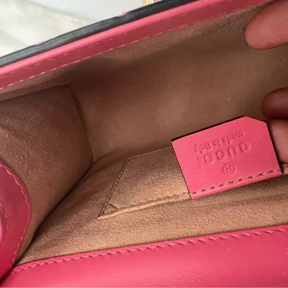 GUCCI GG Microguccissima pink Padlock Leather Chain Shoulder bag ❤️ - Picture 9 of 12